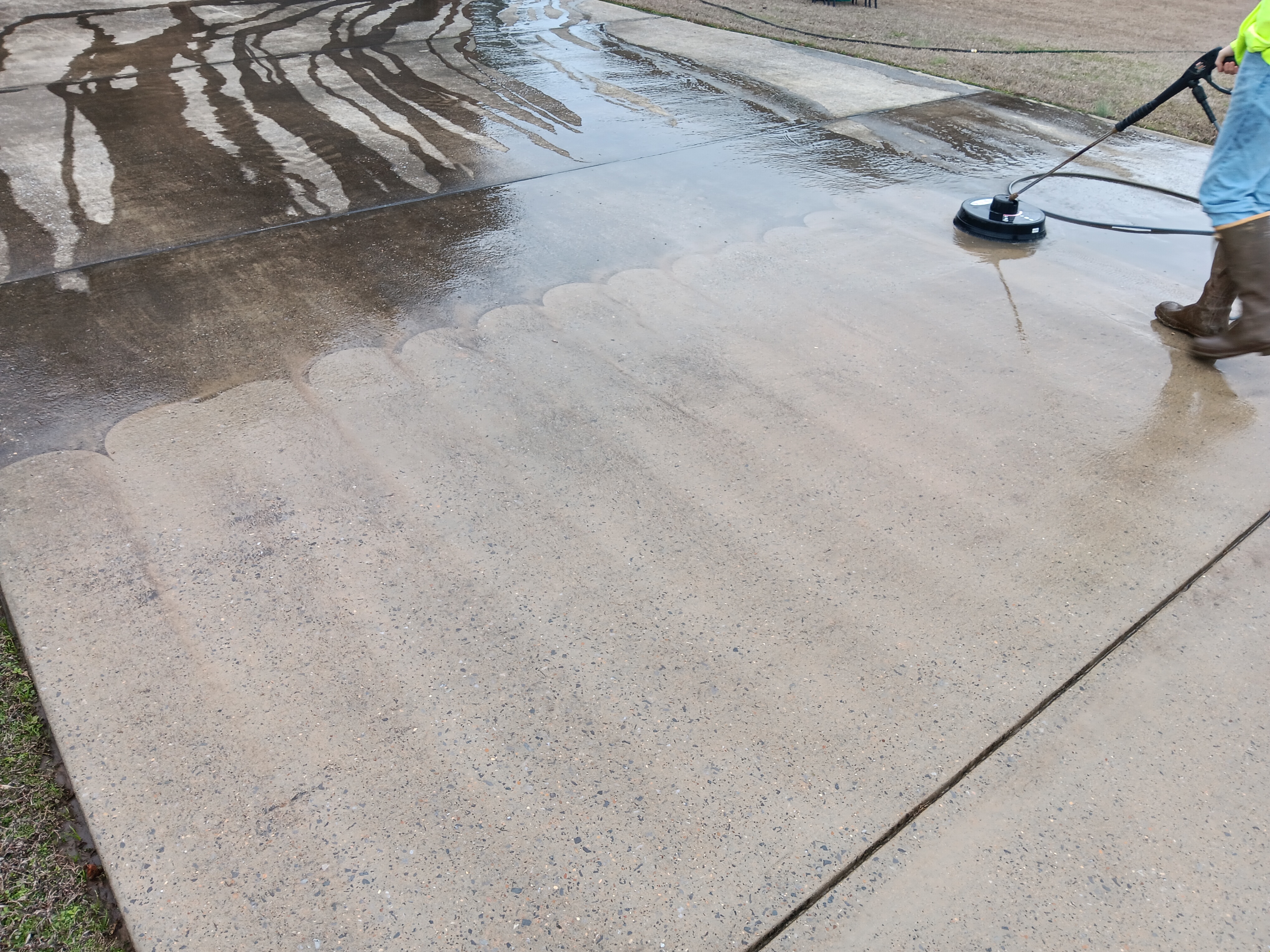 Pressure washing detail